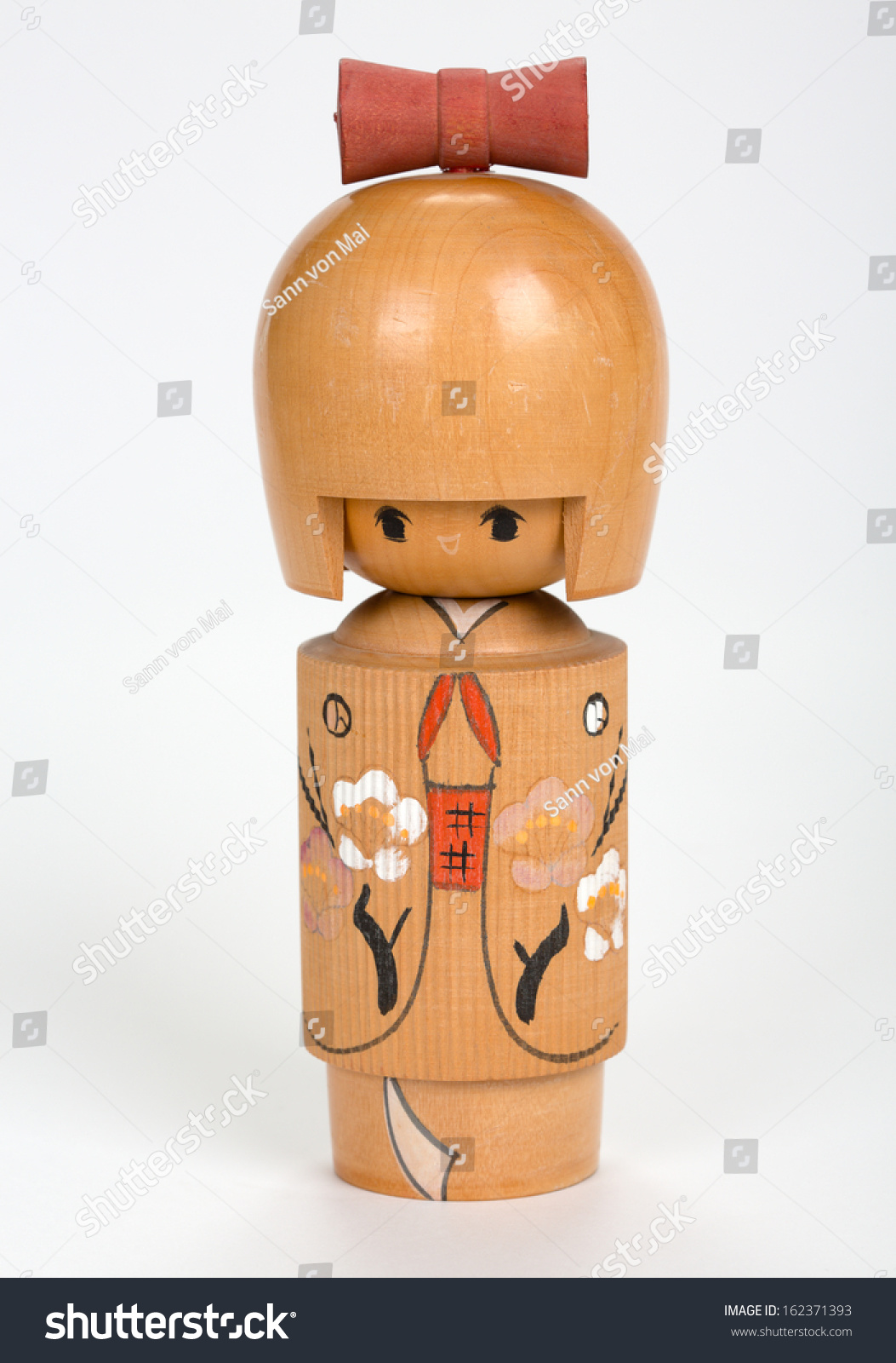 vintage wooden japanese kokeshi dolls