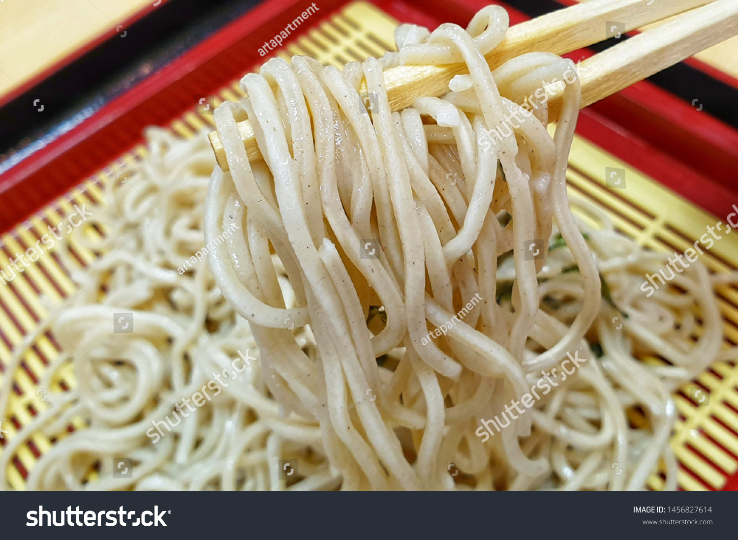 Japanese Zaru Soba Noodles Traditional Japanese Stock Photo Edit Now 1456827614