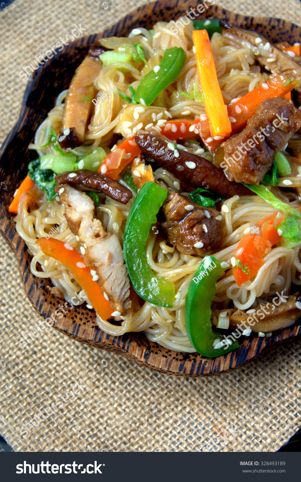 Japchae Chapchae Korean Traditional Food Stir Stock Photo (Edit Now ...