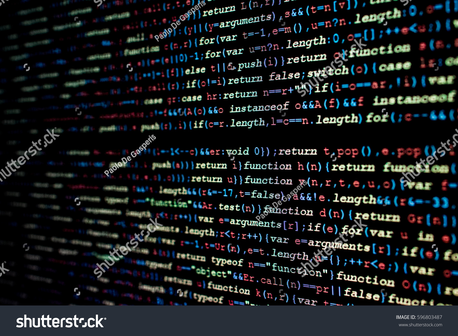 Java Script Code On Black Screen Stock Photo Edit Now