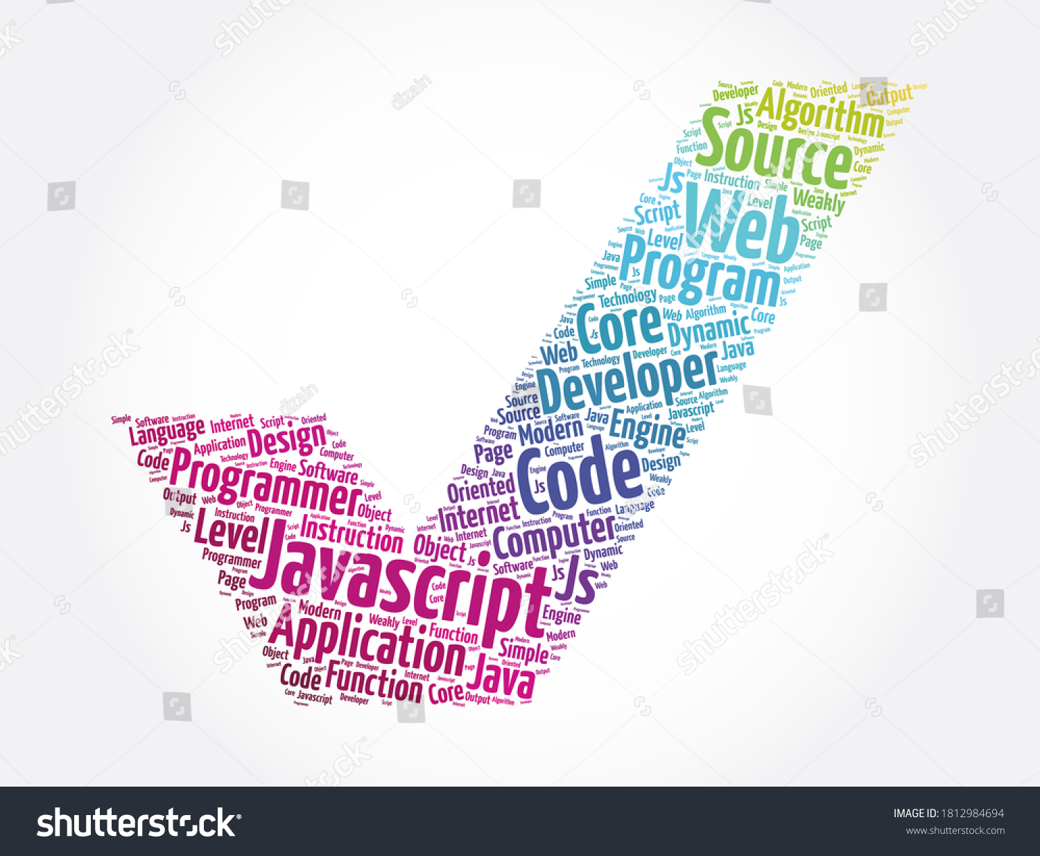 Javascript 검사 word cloud collage, 기술 스톡 일러스트 1812984694 | Shutterstock