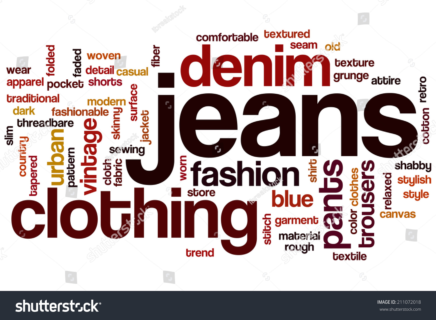 Jeans Concept Word Cloud Background Stock Illustration 211072018 ...