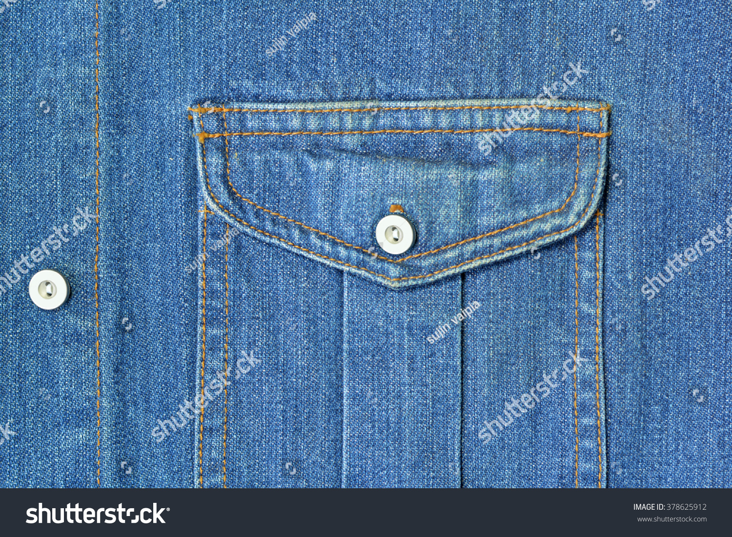 Jeans Shirt Pocket Close Stock Photo 378625912 - Shutterstock