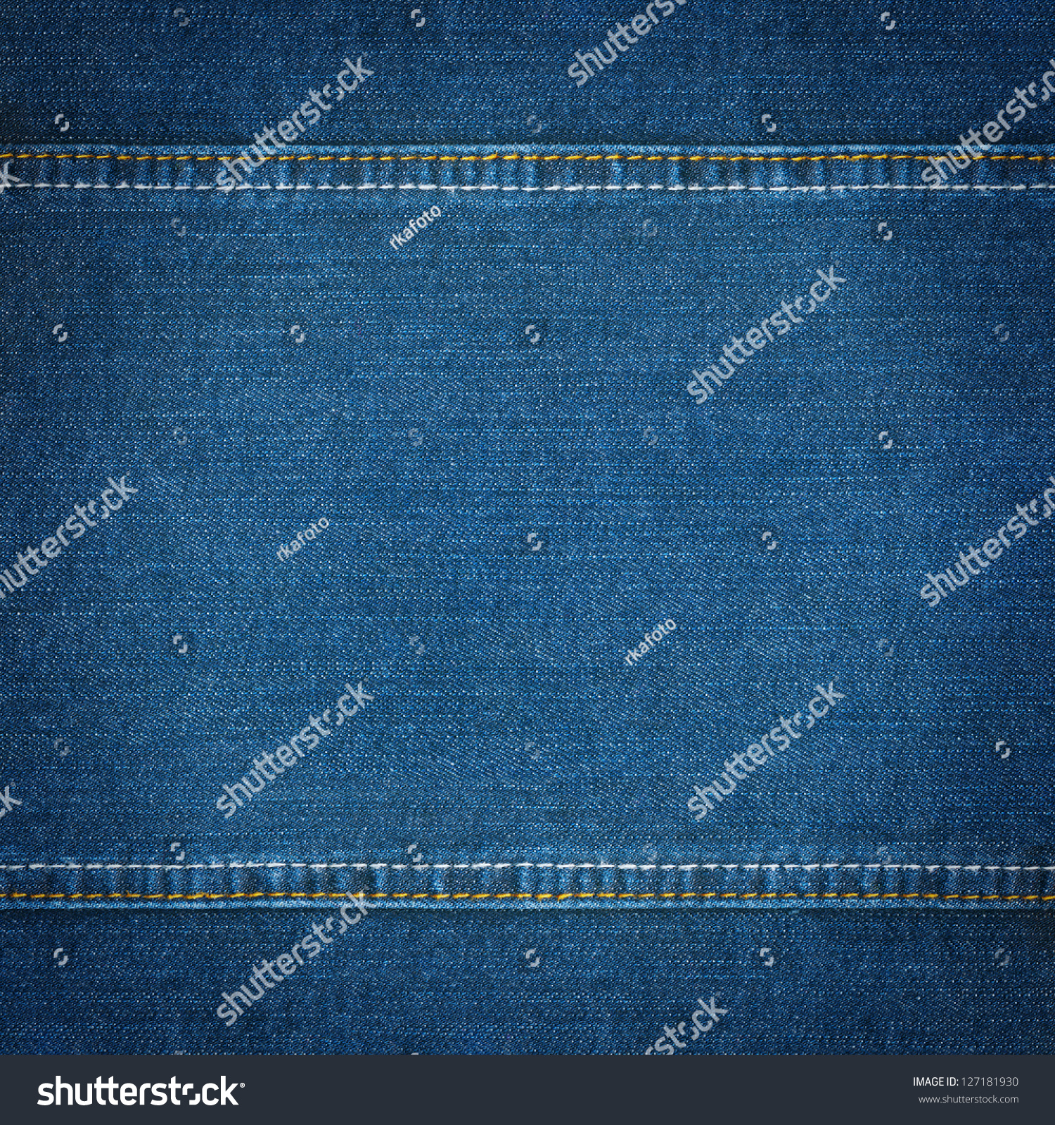 Jeans Texture With Seams Stock Photo 127181930 : Shutterstock