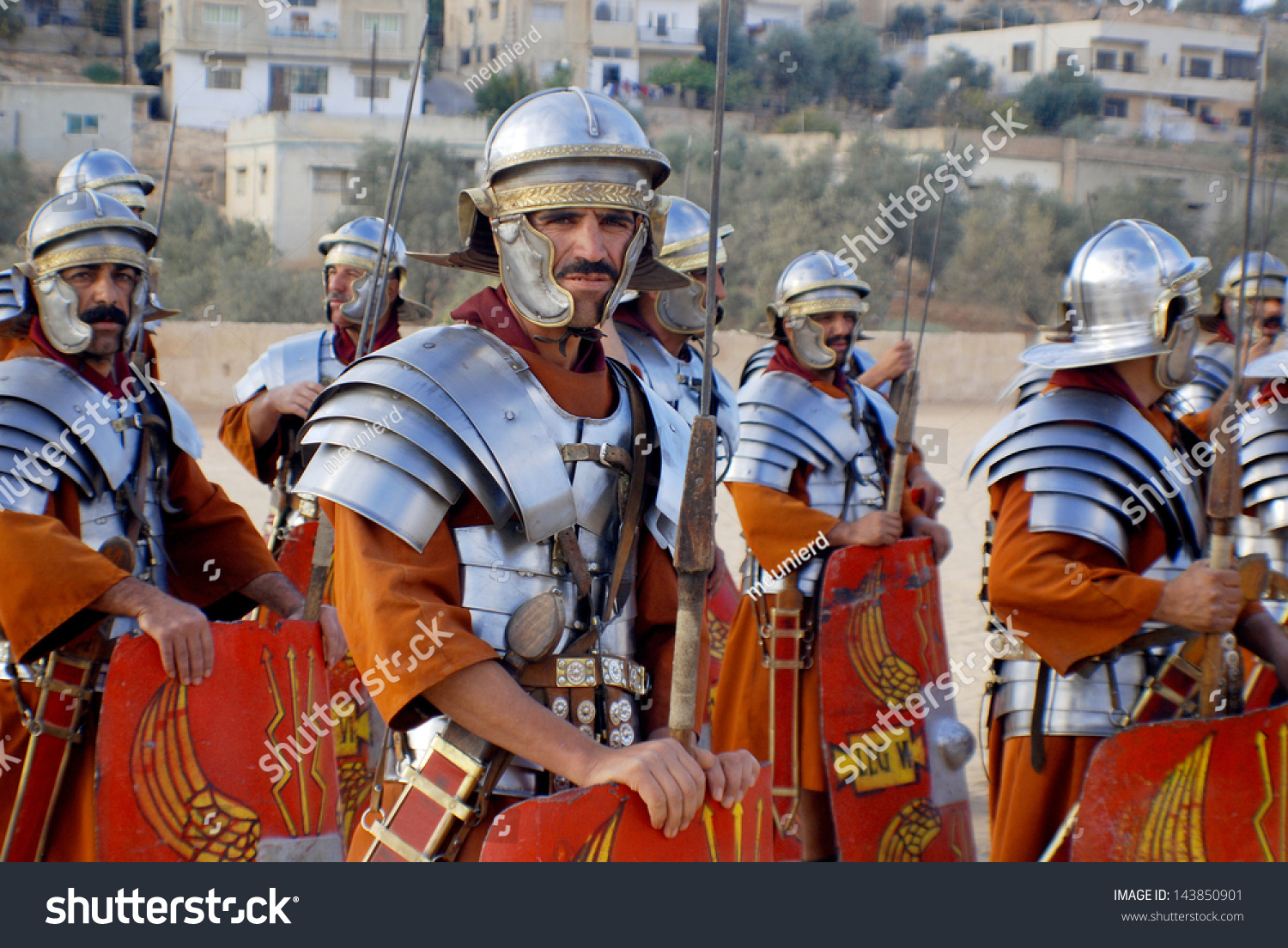 Jerash - November 25: Jordanian Men Dress As Roman Soldier During A ...