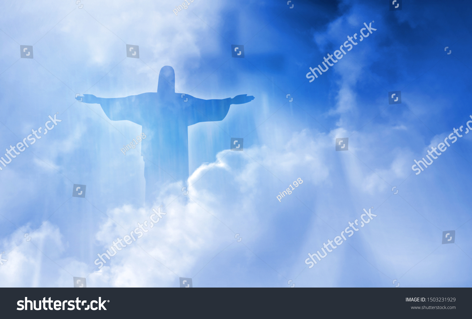 Jesus Appeared Bright Sky Christian CrossẢnh Có Sẵn1503231929