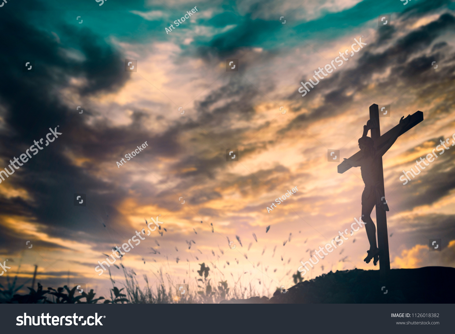 Jesus Christ Crucified On Cross On Stock Photo Edit Now