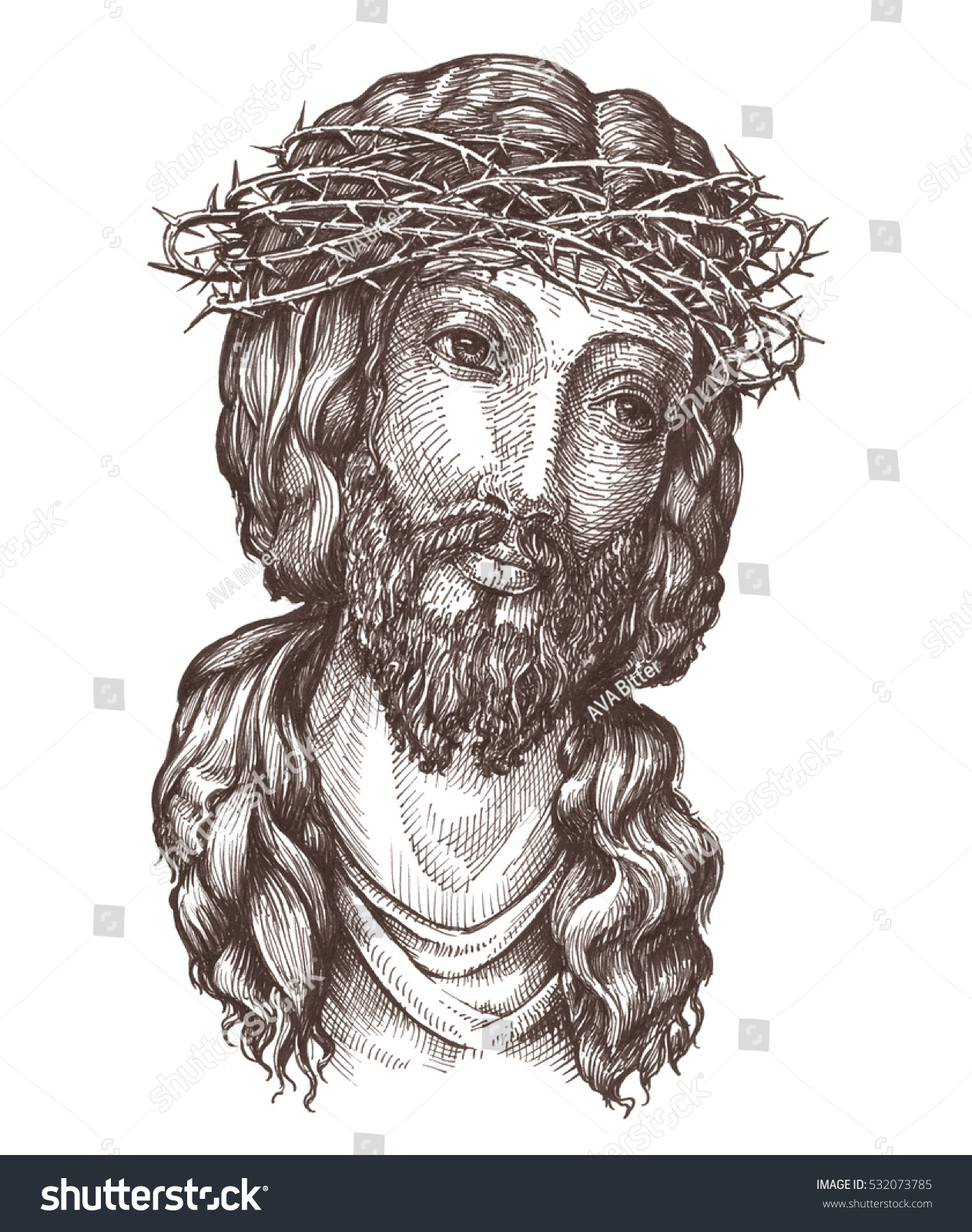 Jesus Christ, Isolated On White Background Stock Photo 532073785 ...