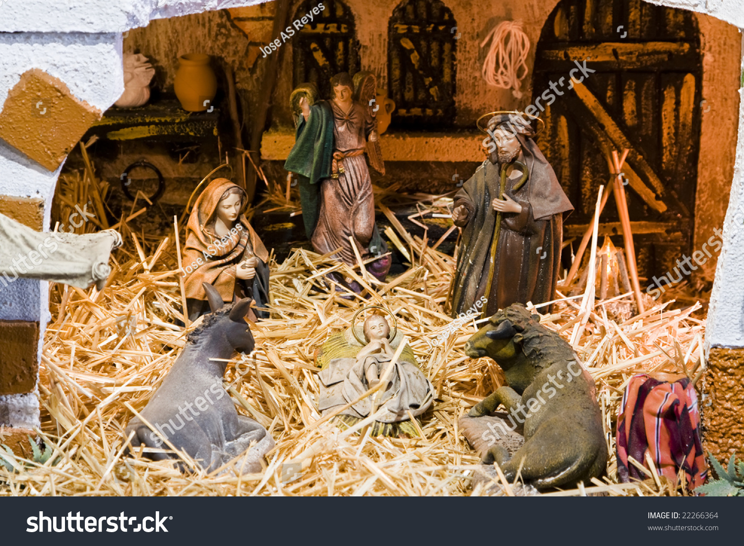 Jesus Christ Virgin Mary Joseph Crib Stock Photo Edit Now 22266364