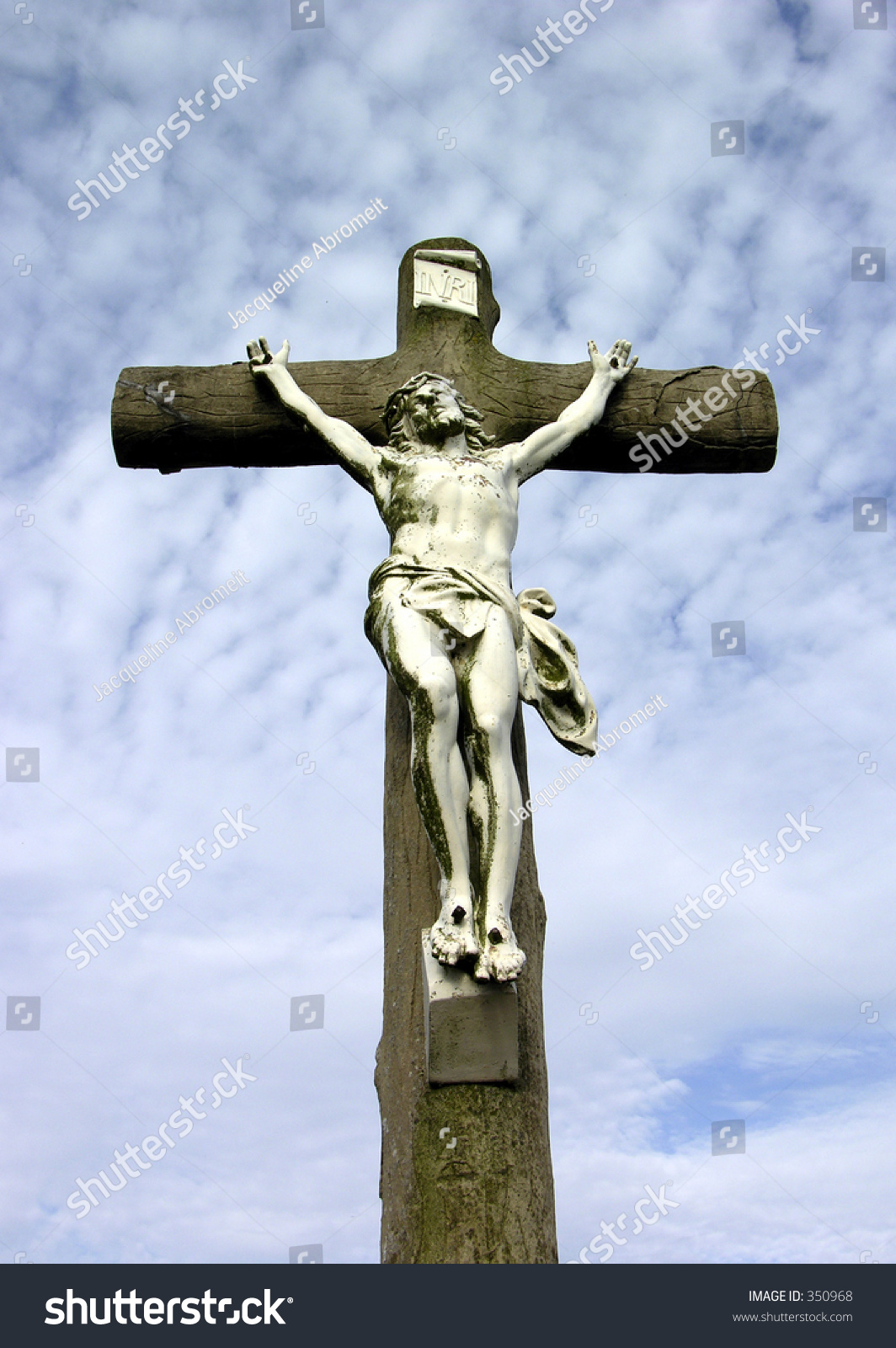 Jesus On Cross, Sky Background Stock Photo 350968 : Shutterstock