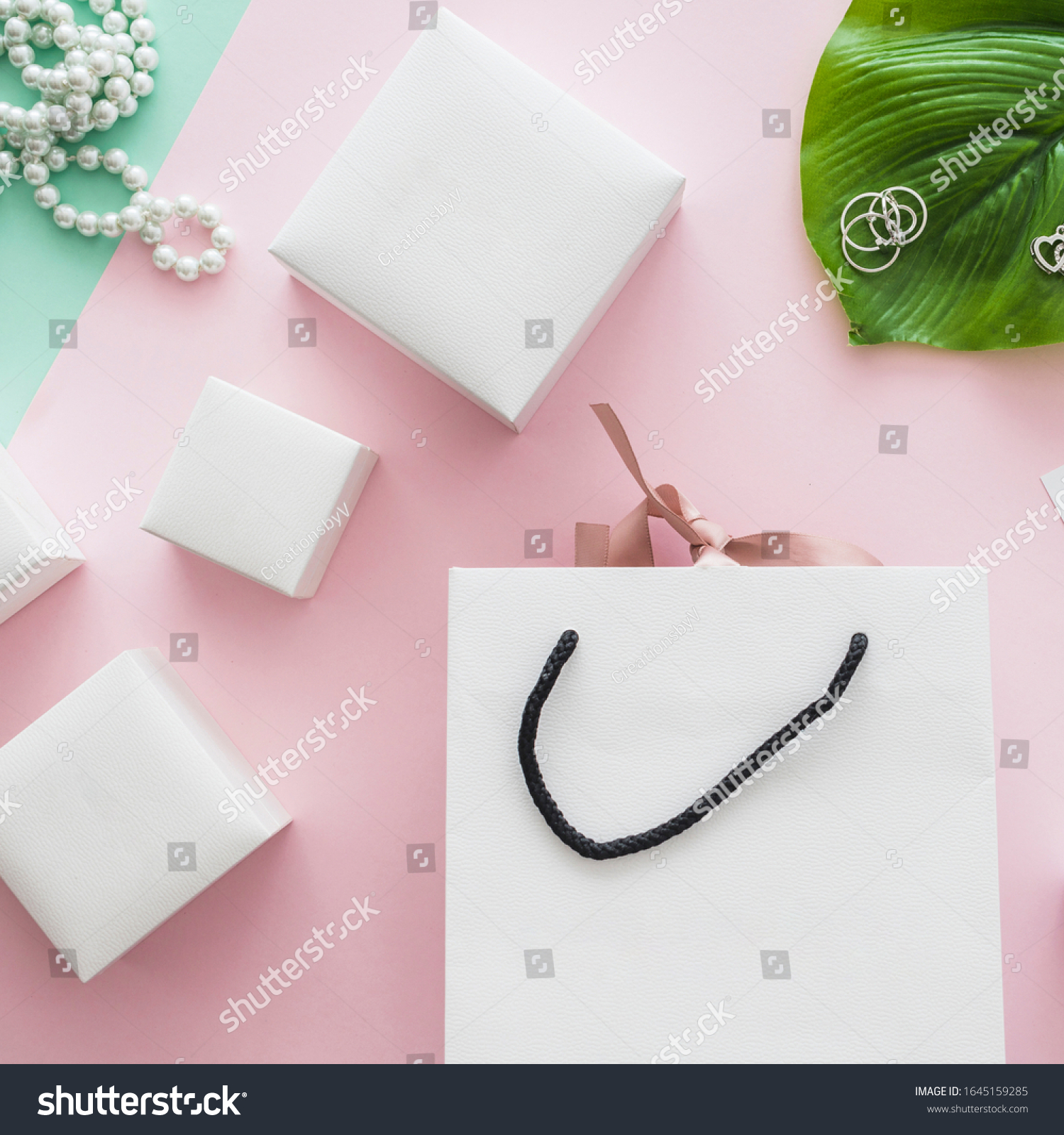 Download Jewellery Box Gift Bag Copy Space Stock Photo Edit Now 1645159285