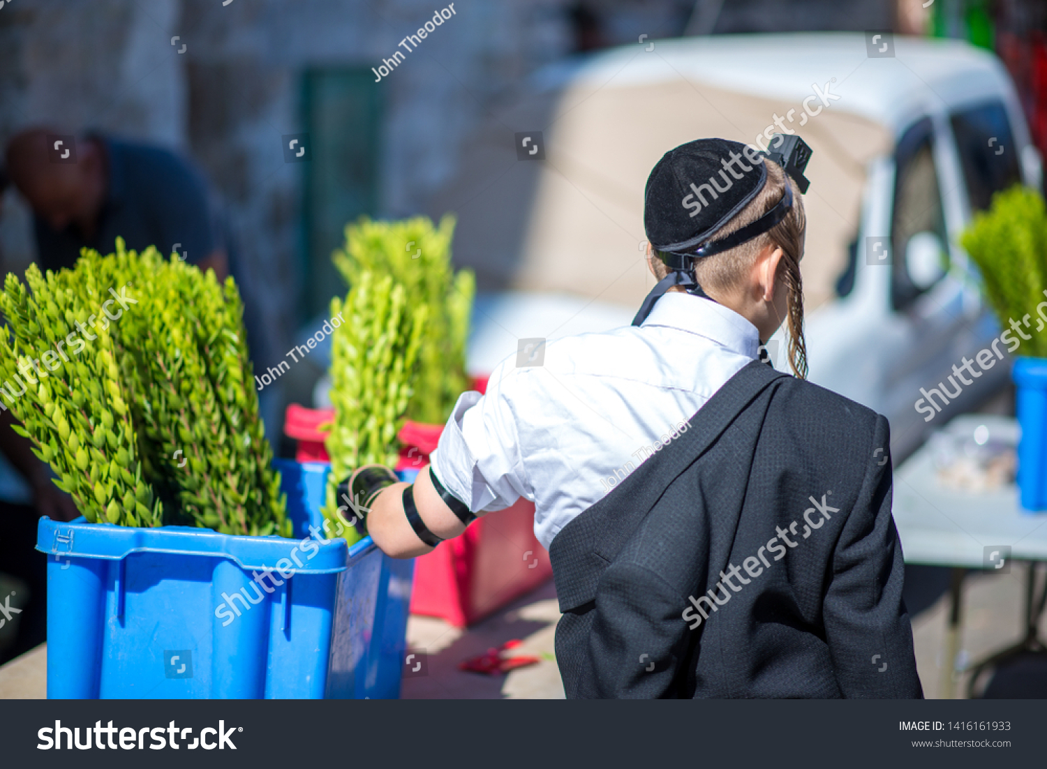 Jewish Orthodox Boy Tefillin Hadas Myrtle Stock Photo 1416161933 | Shutterstock