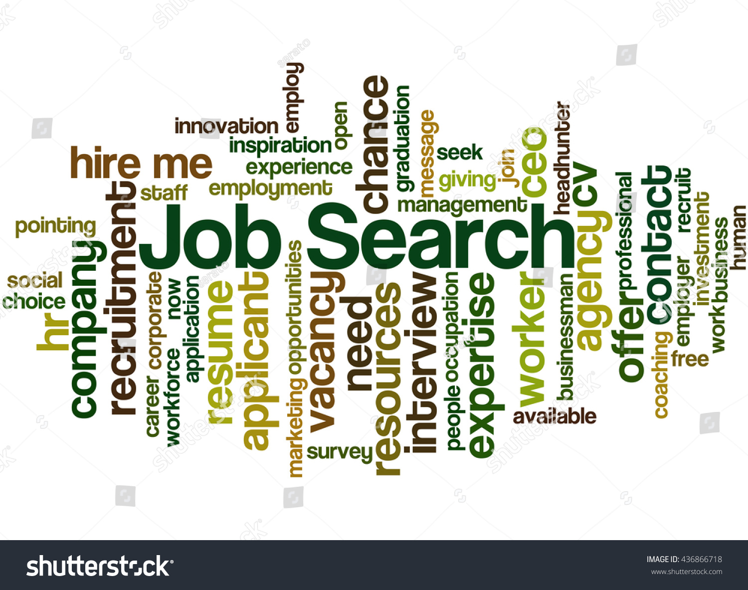 job search word cloud concept on stock illustration 436866718