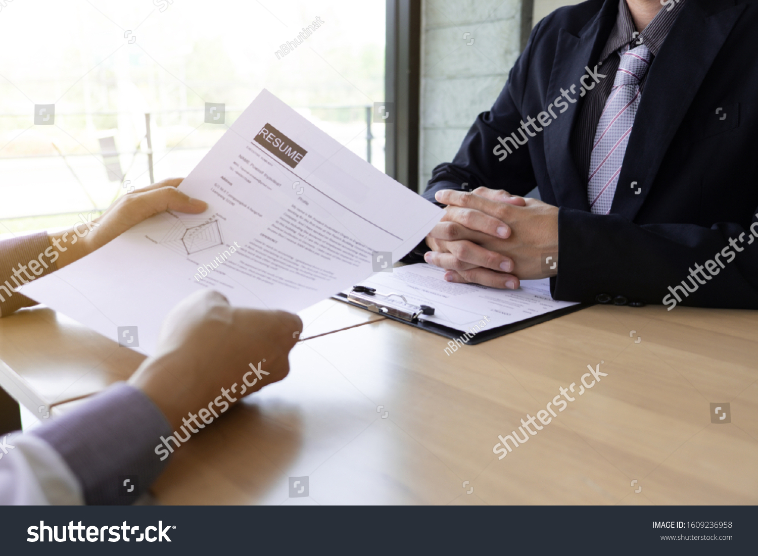 Job Seeker Presentation About Himself Interview Stock Photo 1609236958 ...