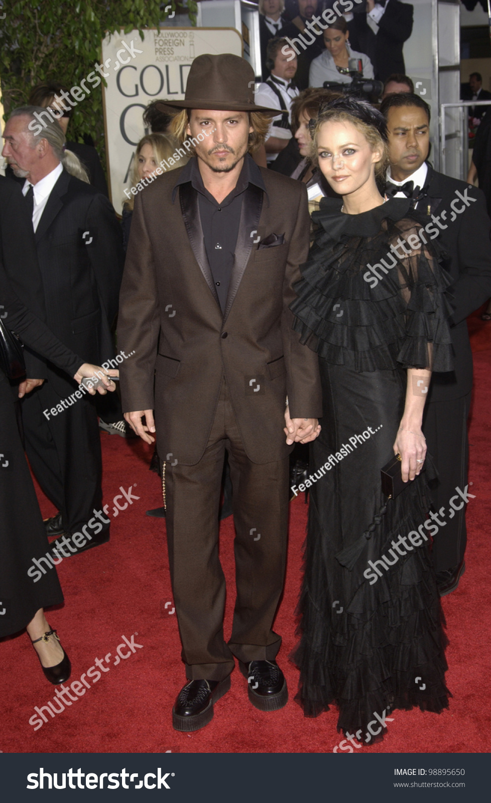 Johnny Depp Vanessa Paradis 61st Annual Stok Fotografi Simdi Duzenle 98895650