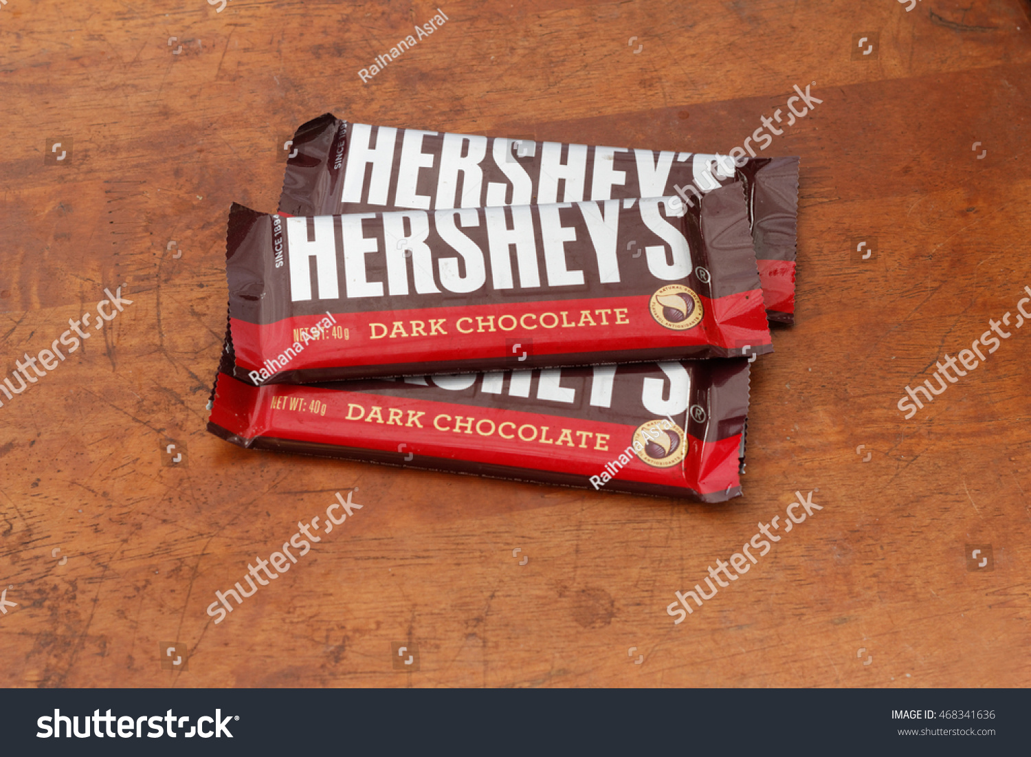 Johormalaysiaaugust 14th2016 Hersheys Bar Chocolate Hersheys Stok Fotografi Simdi Duzenle 468341636