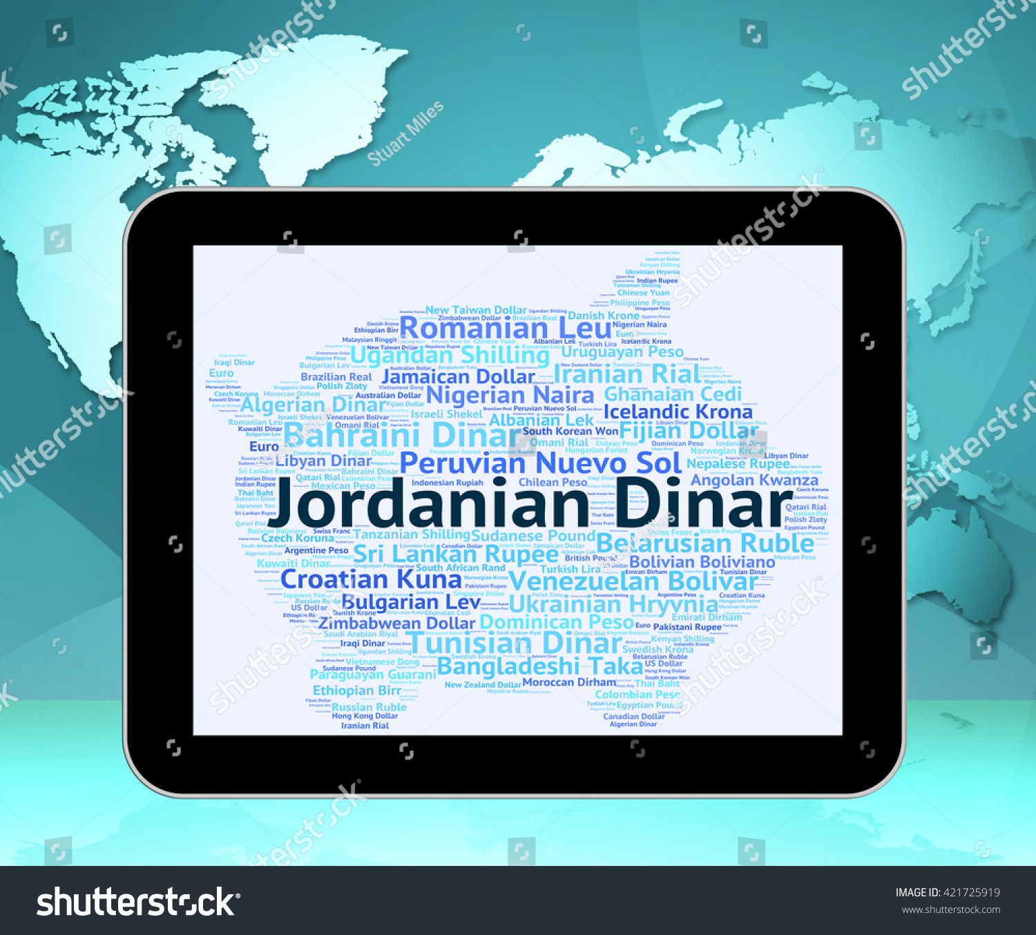 Jordanian Dinar Meaning Exchange Rate Fx Stock Illustration - 