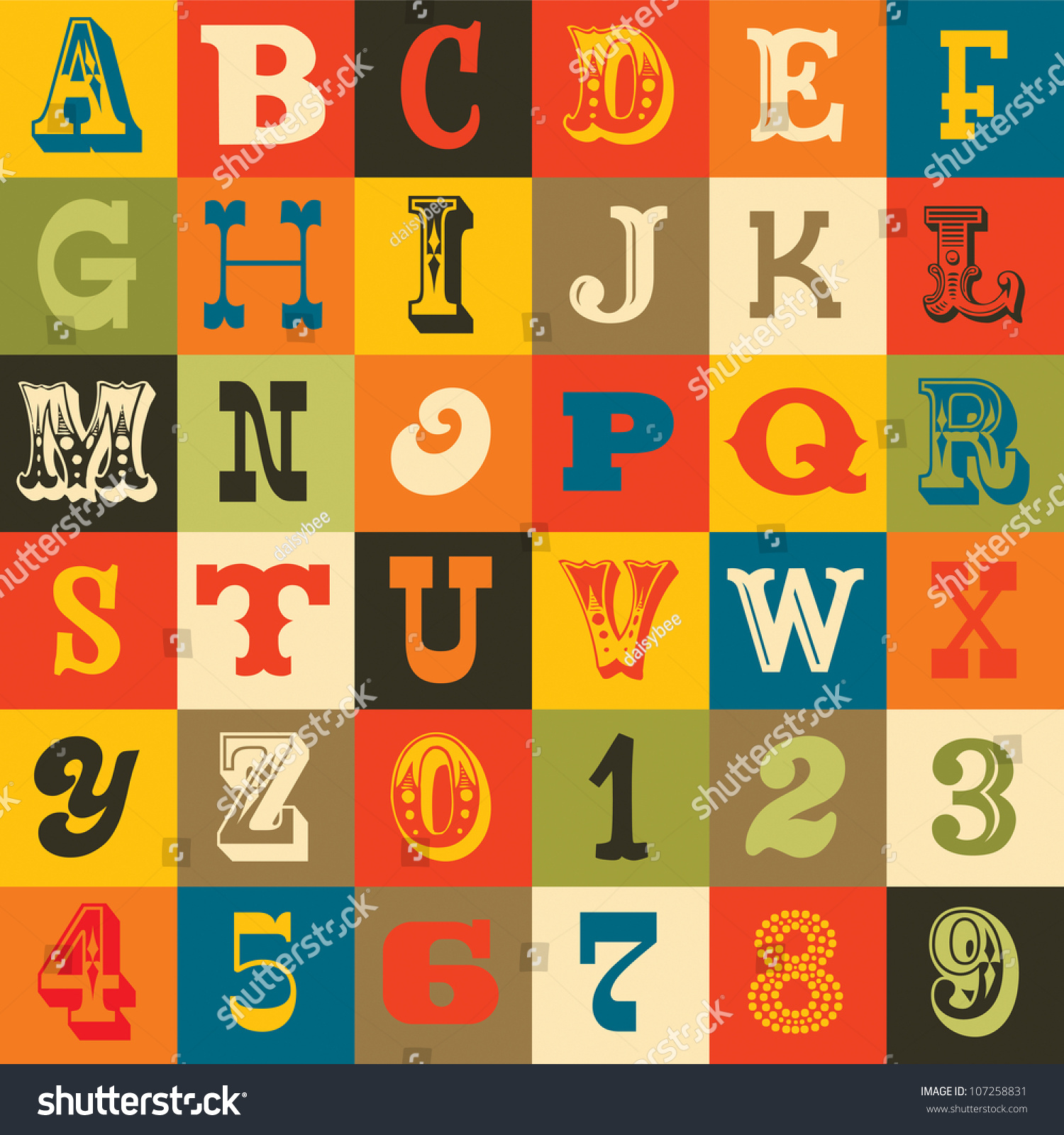 Jpeg Seamless Alphabet Background Pattern In Vintage Colors. Use For ...