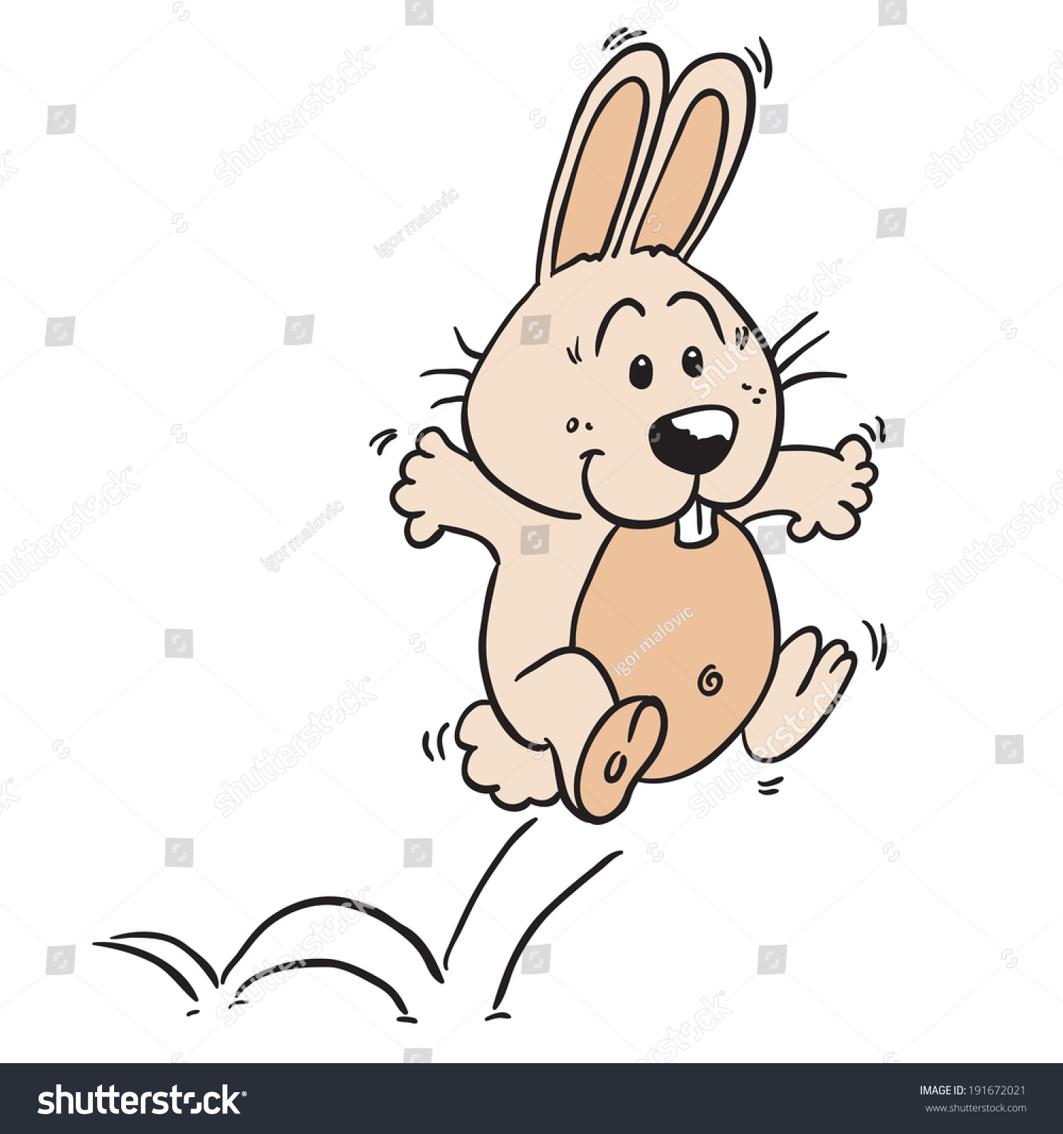 Jumping Rabbit Cartoon Illustration illustrazione stock 191672021