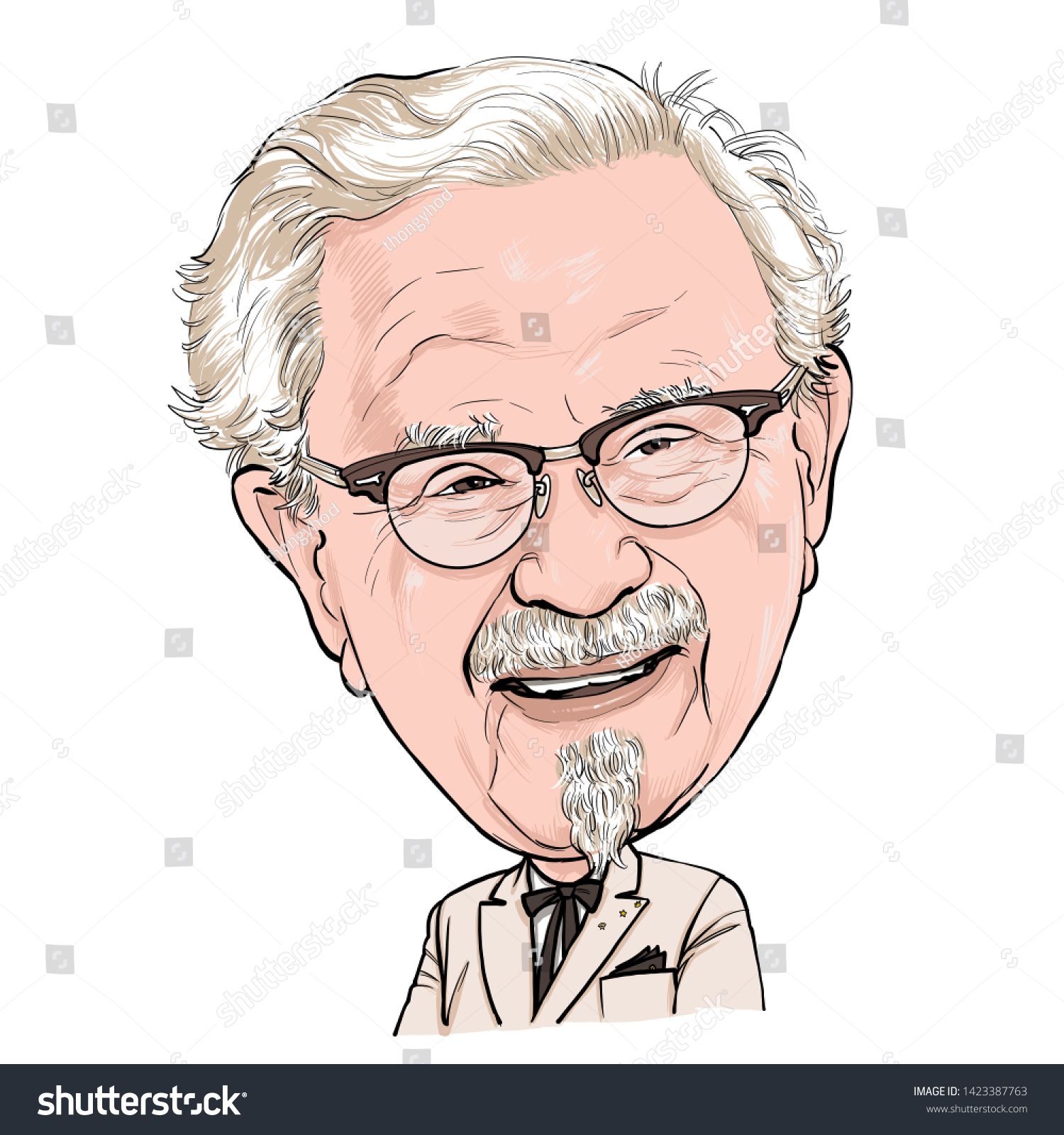 June 13 2019 Caricature Harland David Stock Illustration 1423387763