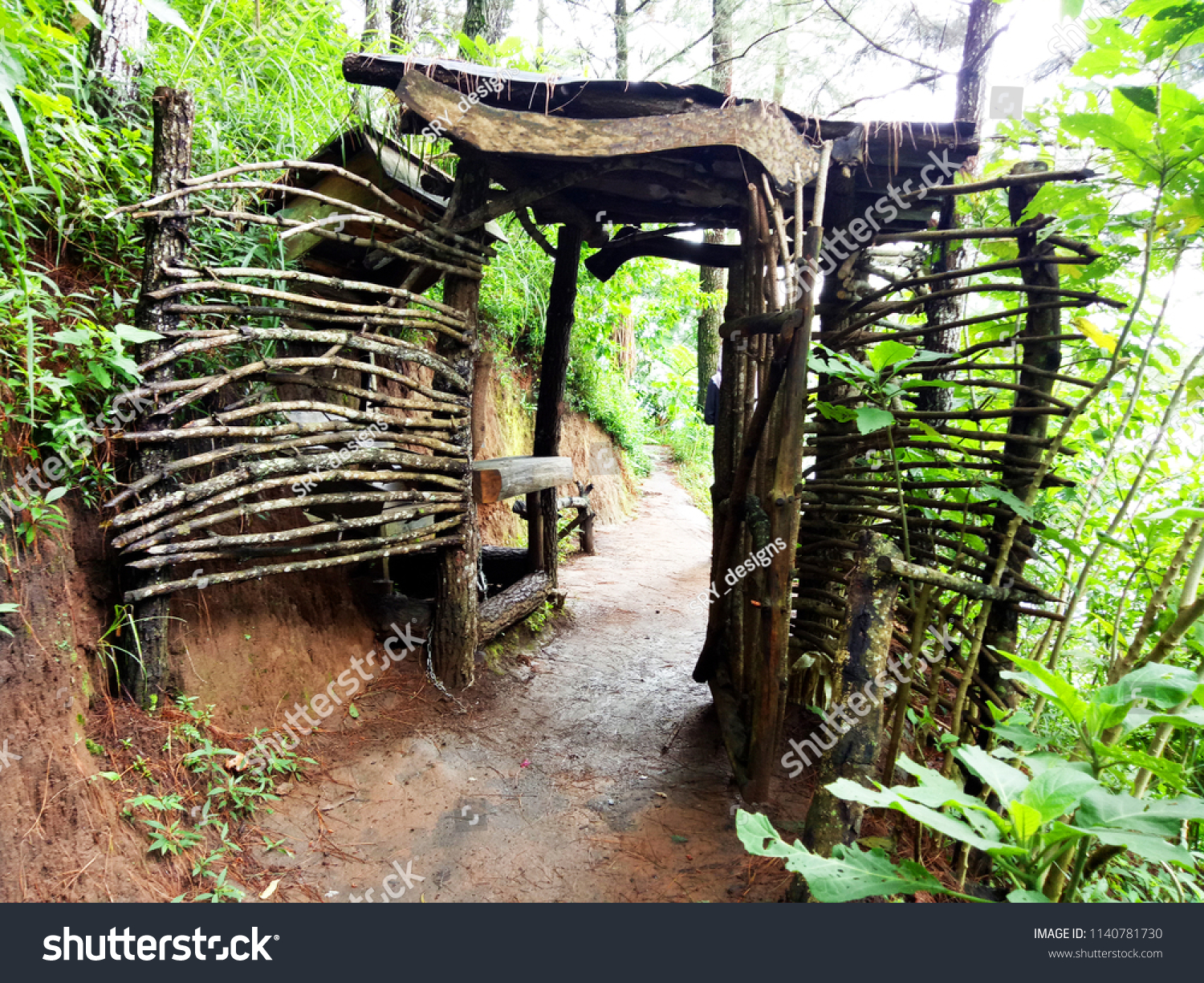 Jungle Entrance Idea Source Rumah Kayu Stock Photo Edit Now 1140781730