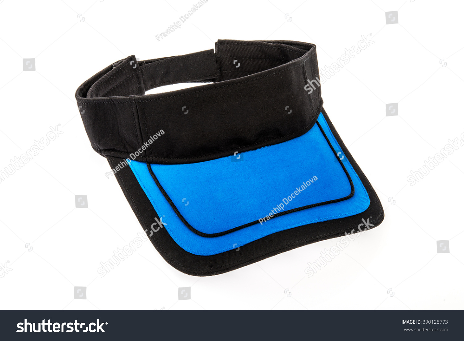 blue golf visor