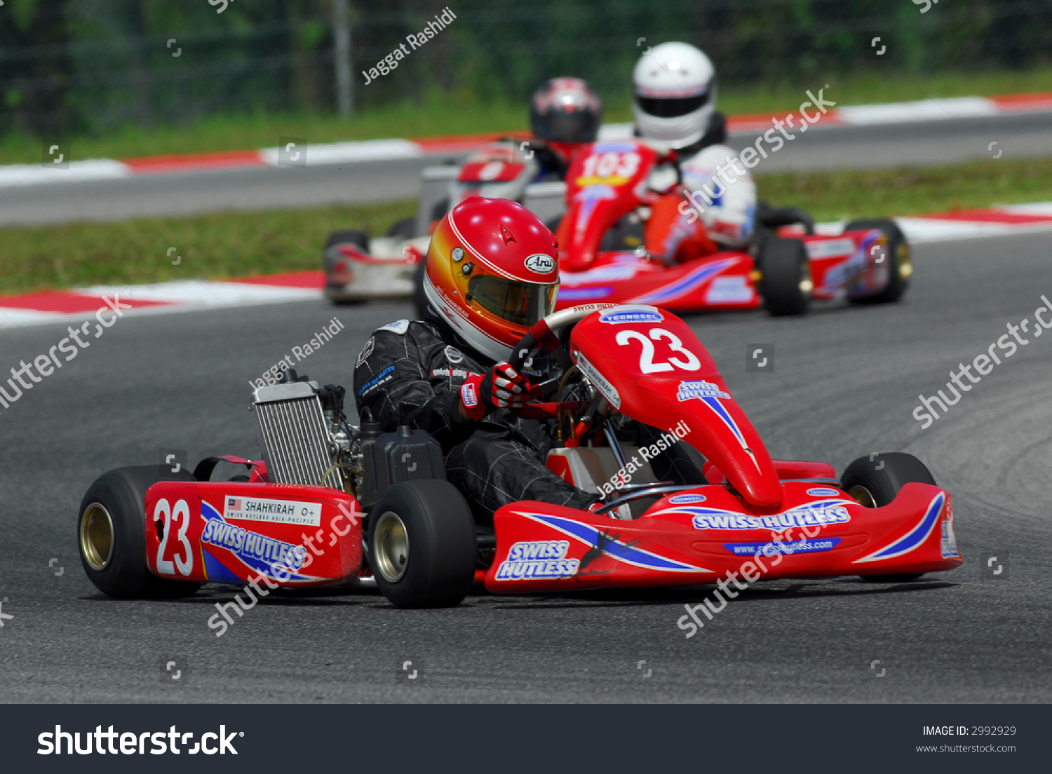 Junior Karting During Race Stock Photo 2992929 : Shutterstock