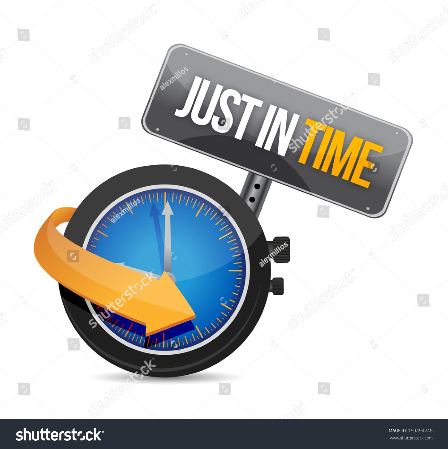 Just Time Concept Illustration Design Over Stock Illustration 159494246 ...