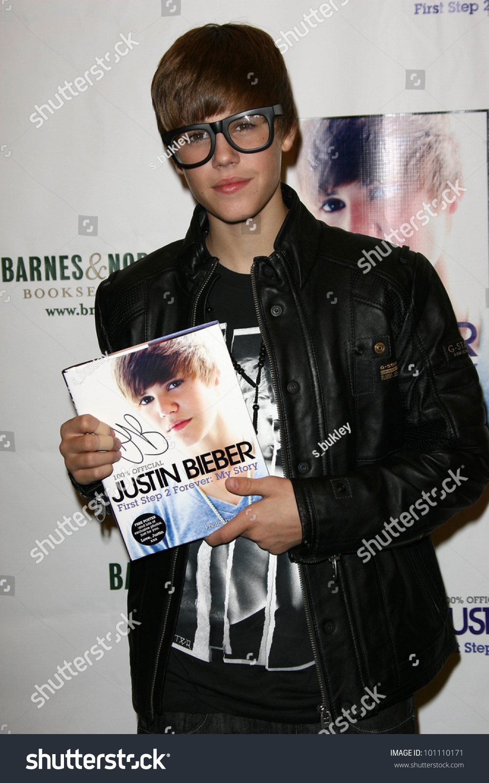 Justin Bieber Instore Sign Copies Justin Stock Photo Edit Now