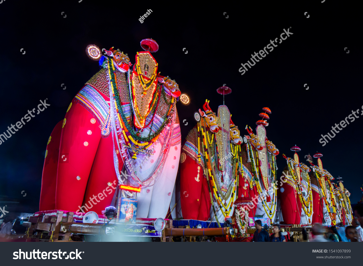 Kala Kettu Festival 9102019 Ochira Temple Stock Photo Edit Now 1541097899