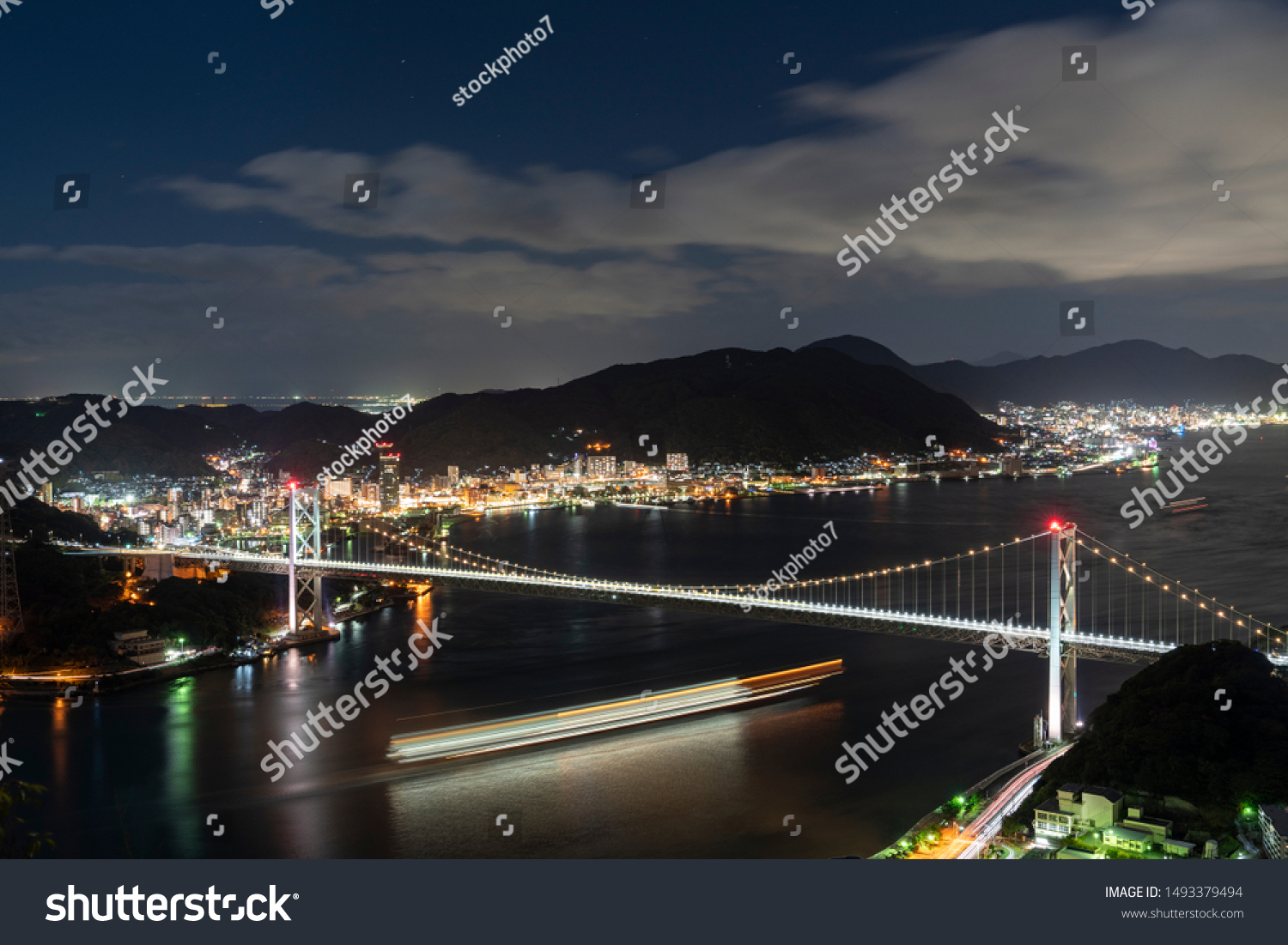 Kanmon Bridge Shimonoseki Islands Kyushu Honshu Stock Photo Edit Now