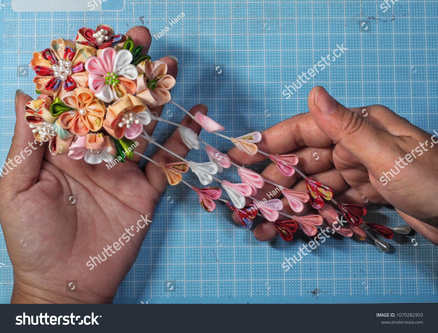 Kanzashi Flower Japanese Cultural Art Stock Photo Edit Now