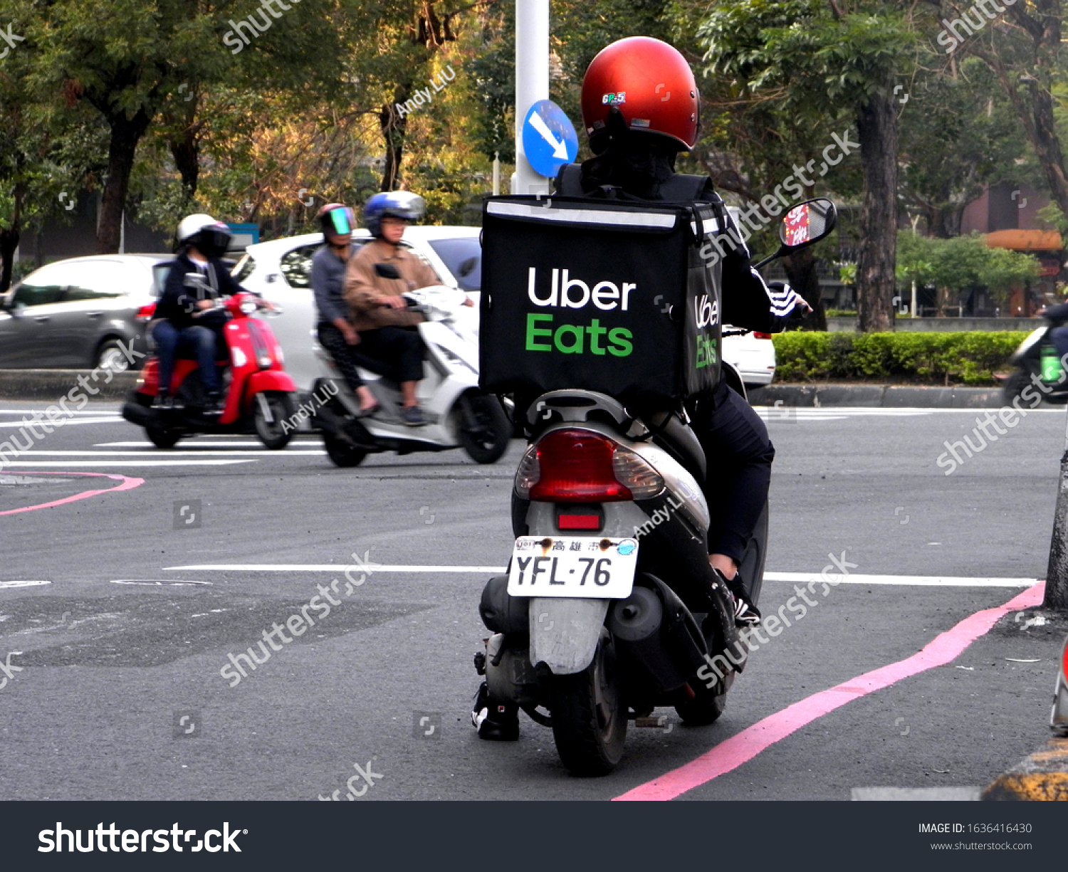 Kaohsiung Taiwan January 8 Uber Transportation Stock Image