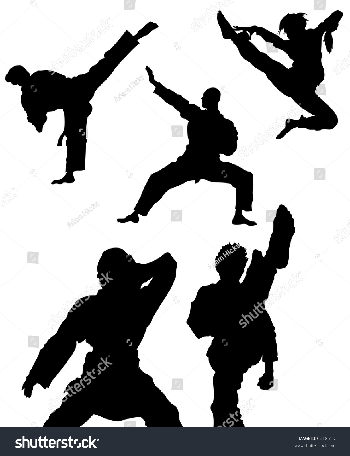 Karate Moves Stock Illustration 6618610 - Shutterstock