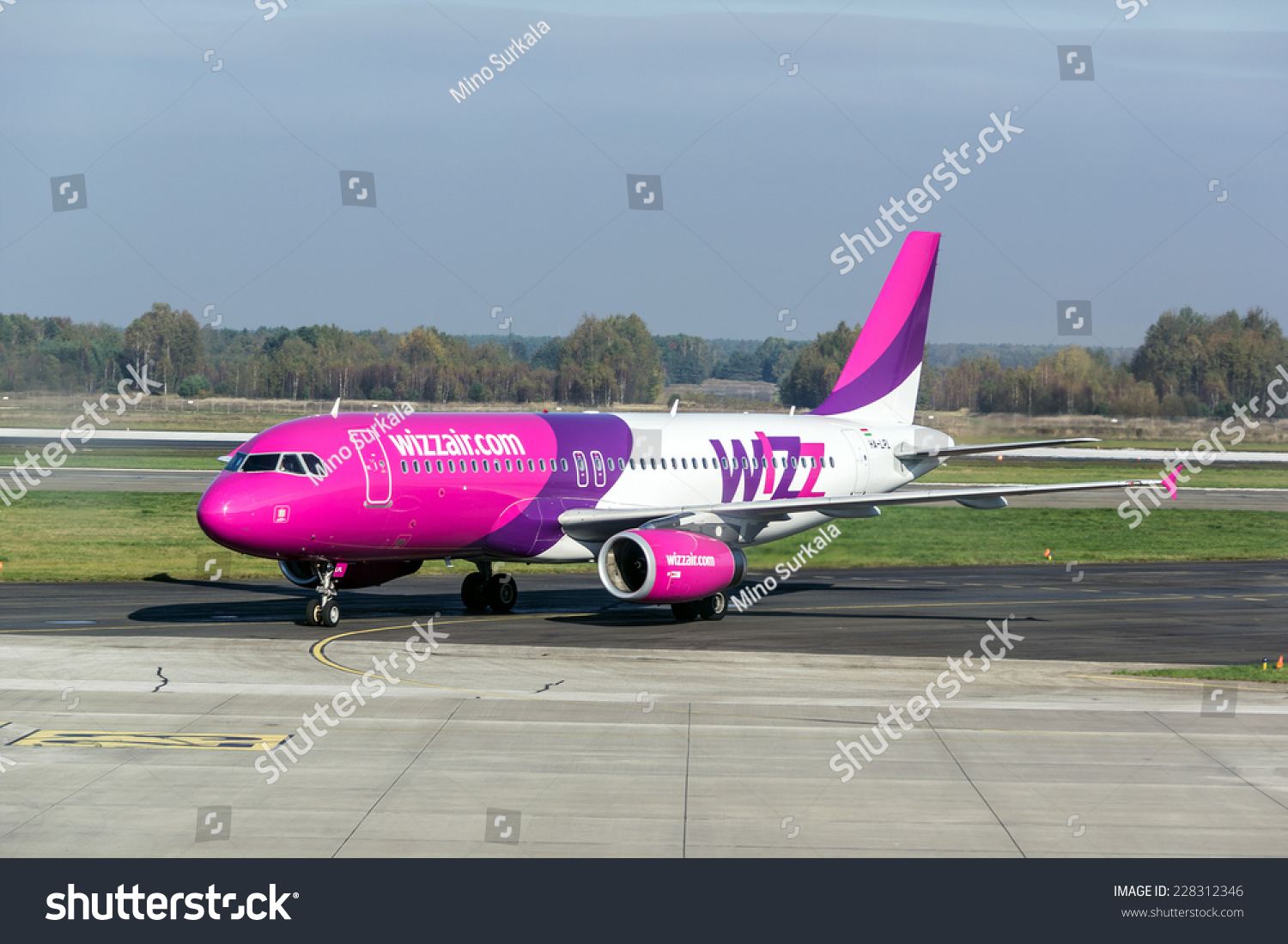 Katowice, Poland - October 25: Pink Airbus A320-232 Aircraft Of Wizzair ...