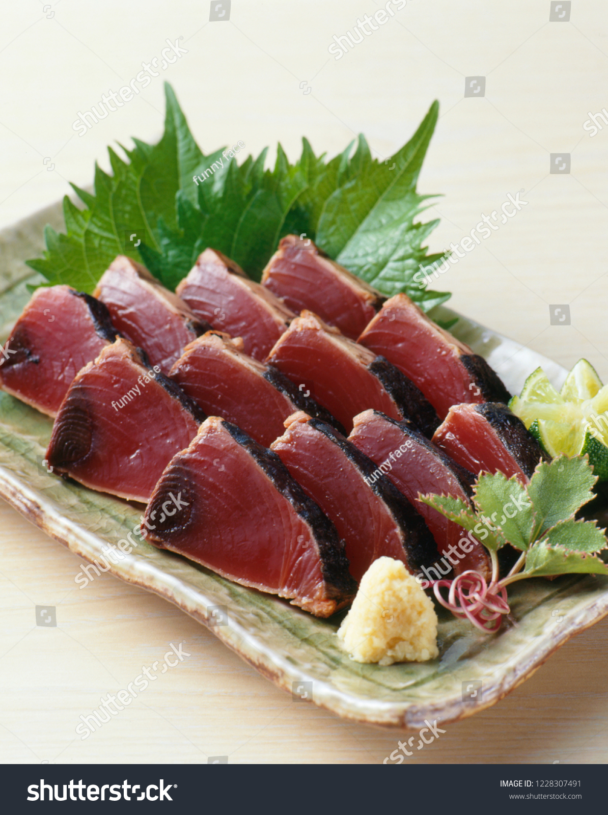 Katsuo No Tataki Lightlyroasted Bonito Stock Photo Edit Now