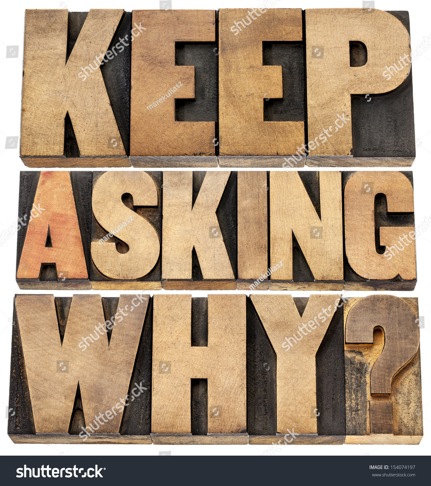 Keep Asking Why Motivational Advice Collage Stock