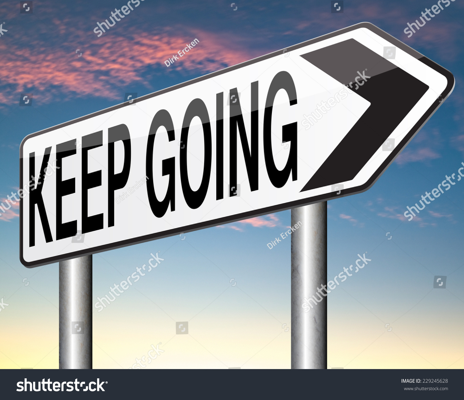 Keep Going Moving Dont Quit Stop Stock Illustration 229245628