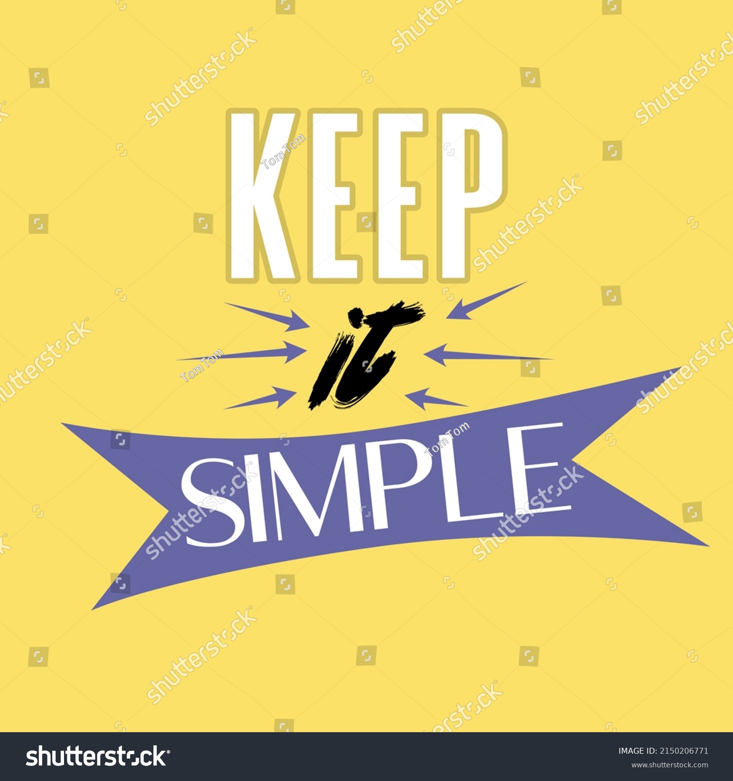 Keep Simple Quote About Life Inspirational Stock Illustration ...