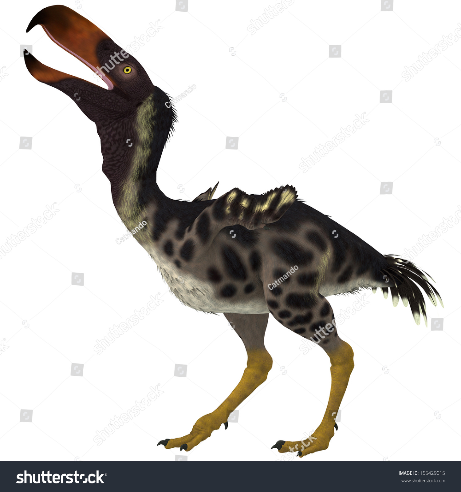 Kelenken Bird On White - Kelenken Is An Extinct Genus Of Giant ...