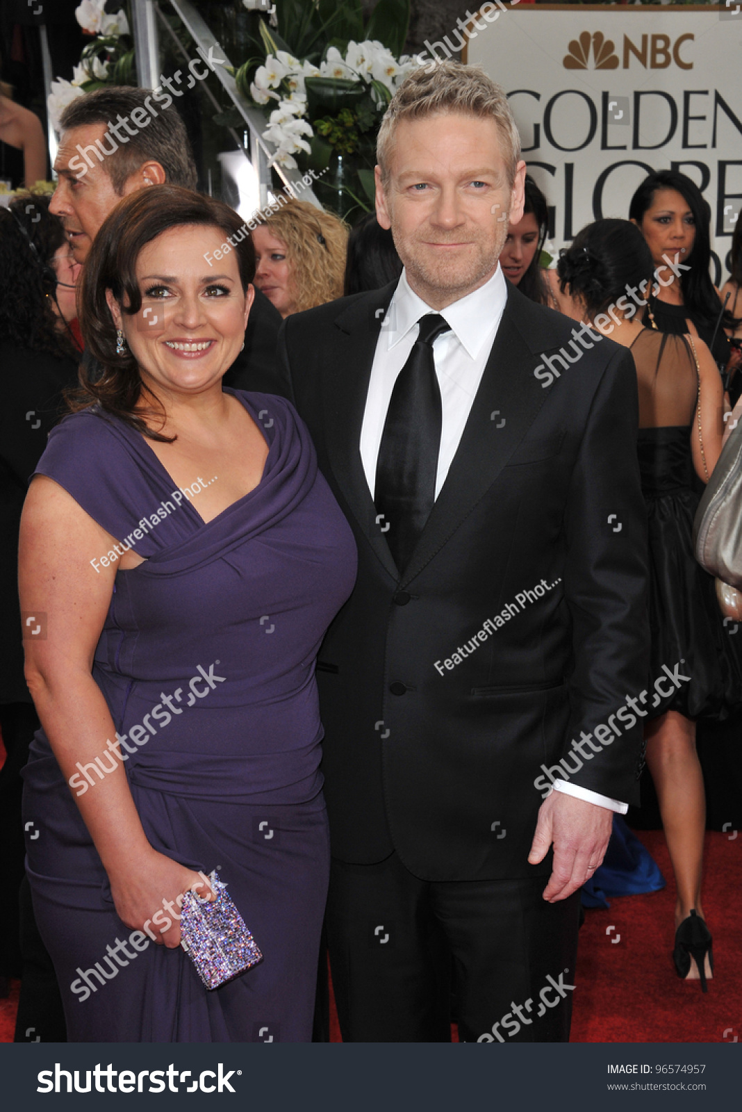 Kenneth Branagh & Wife At The 69th Golden Globe Awards At The Beverly ...