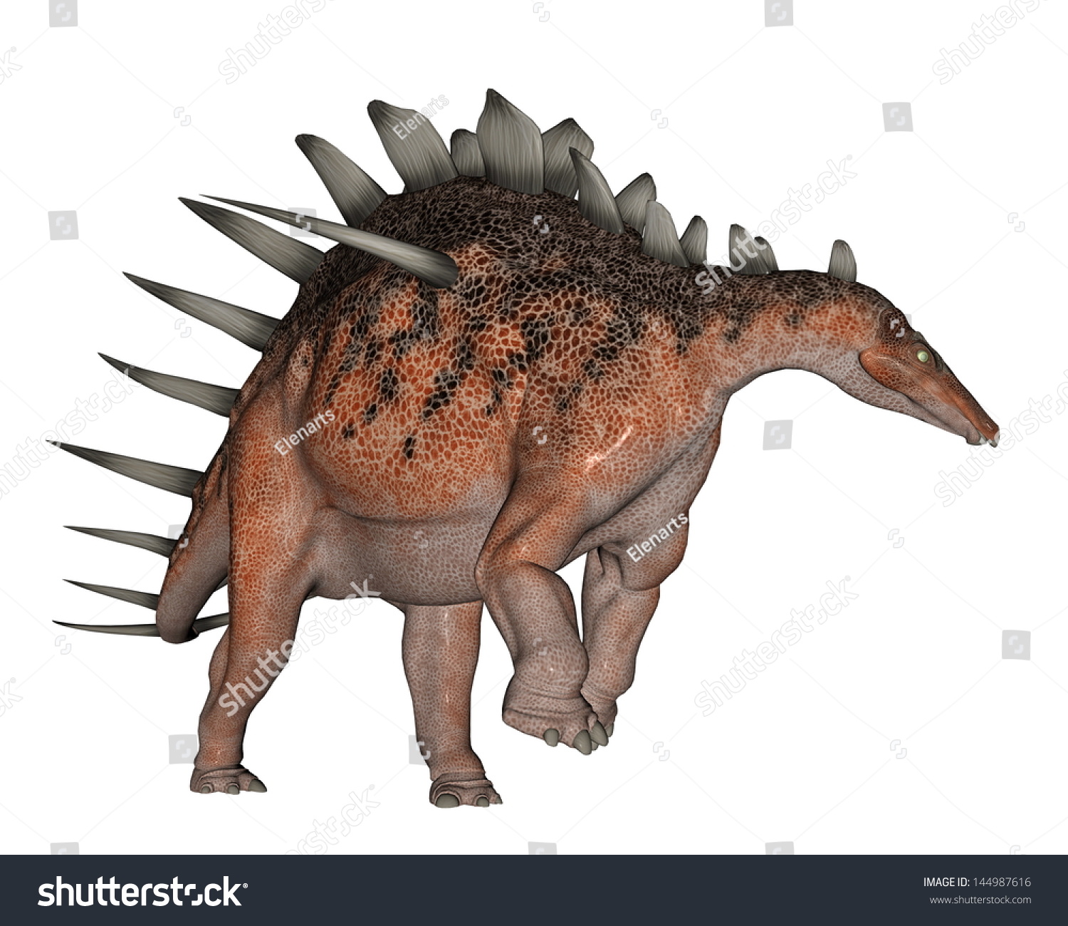 dinosaur with lots of spikes on back