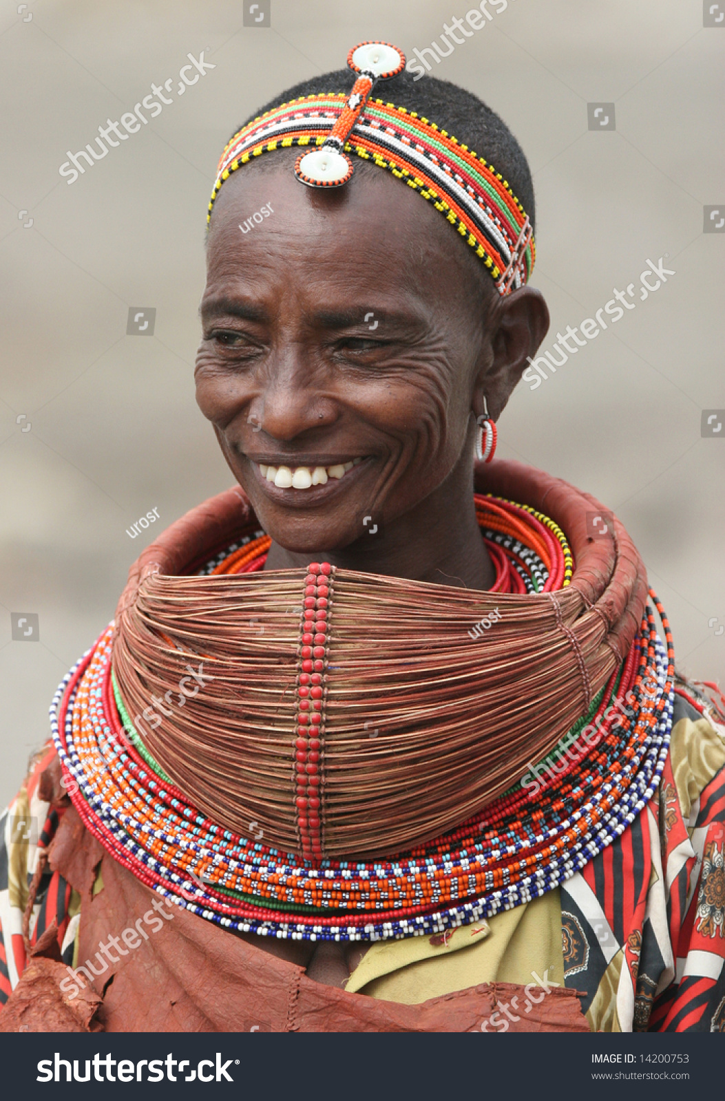 Kenya - Unknown: A African Tribal Ethnic Man Smiles For A Portrait In ...