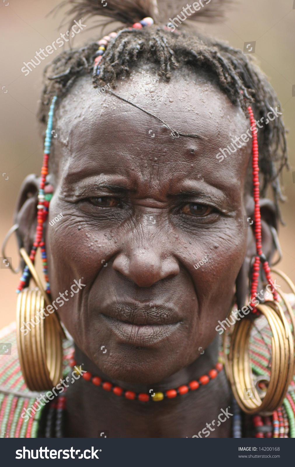 Kenya - Unknown: A African Tribal Ethnic Woman Poses For A Portrait In ...