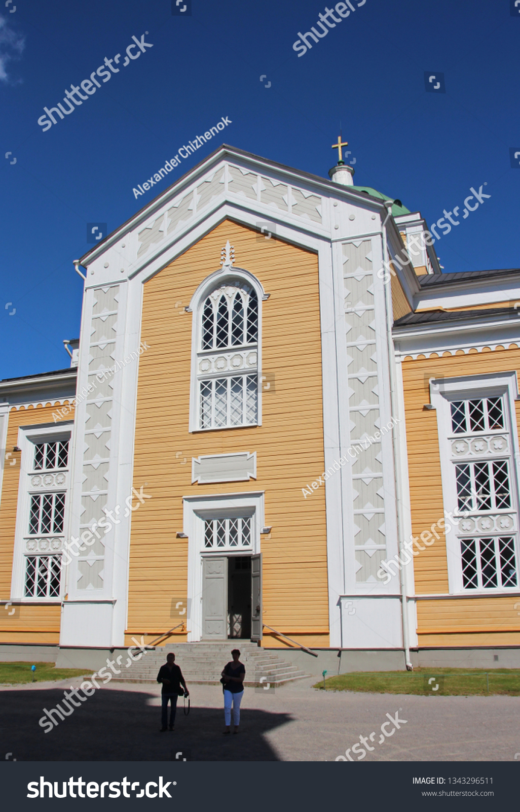 Finland 06132014 Worlds Largest Wooden Church Stock Photo