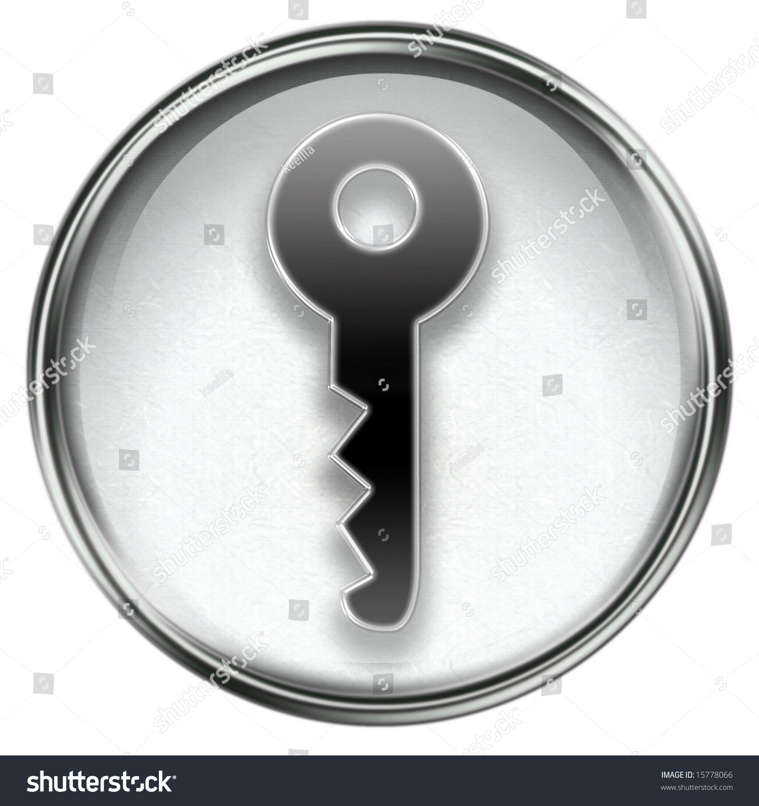Key Icon Grey, Isolated On White Background Stock Photo 15778066 ...