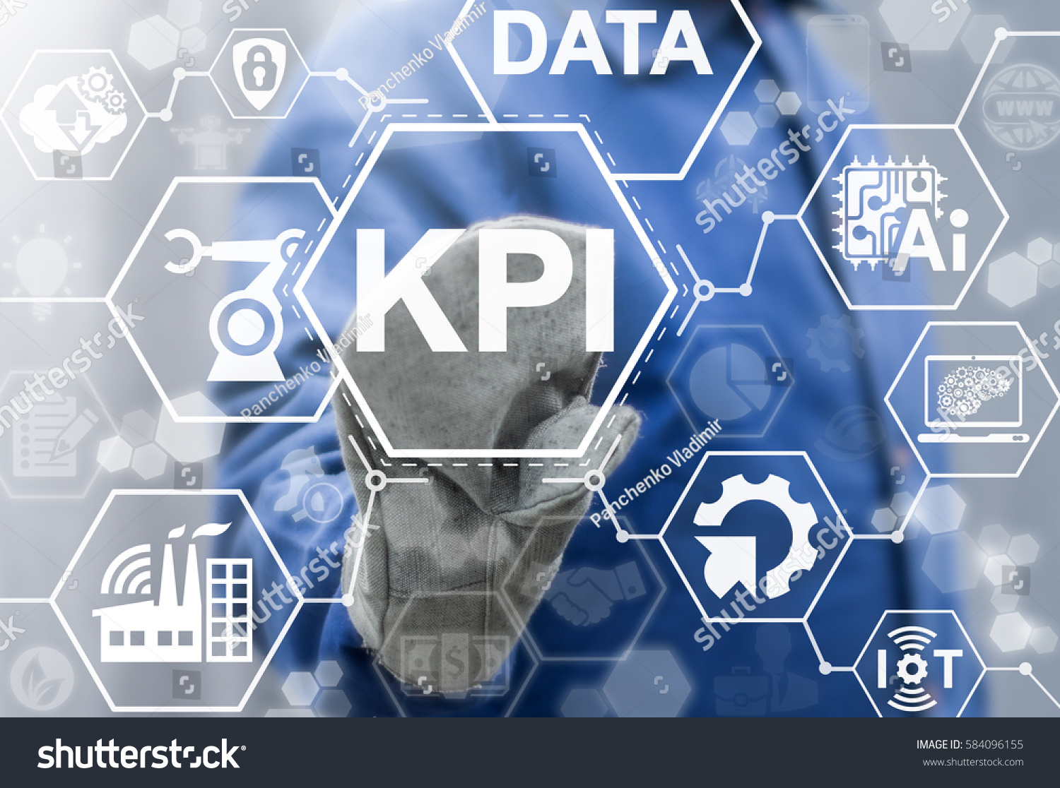 Key Performance Indicator Industry 40 Strategy Stock Photo Edit