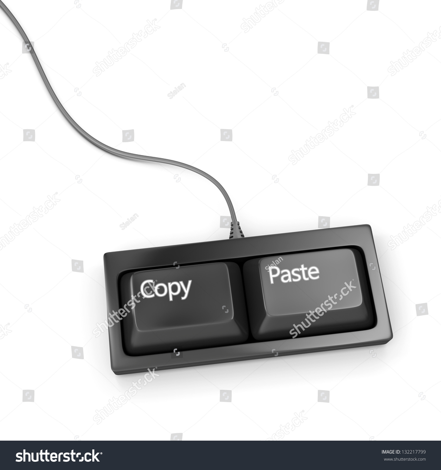 Keyboard With Two Buttons, Copy And Paste. Stock Photo 132217799 ...