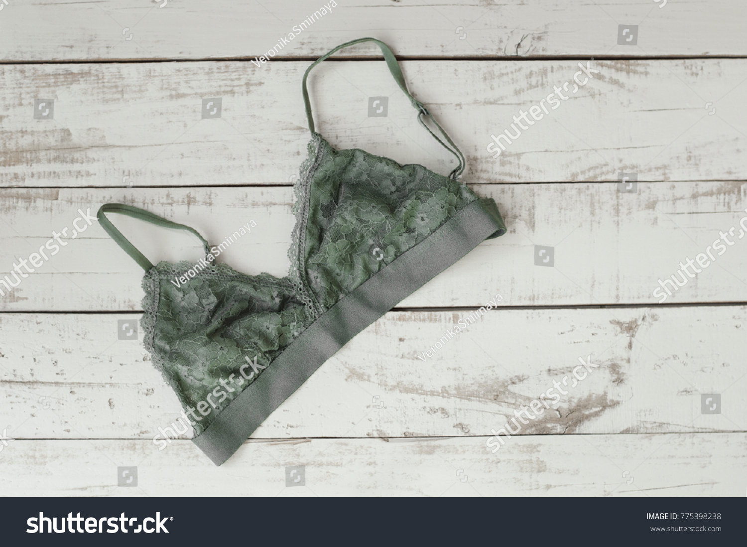 khaki green bralette