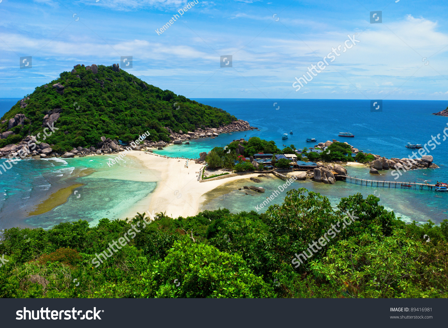 Kho Nang Yuan Resort Island In Koh Tao, Thailand Stock Photo 89416981 ...